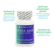 DHEA Max - 60 tabletten met DHEA - verbetert stemming vitaliteit, energie en stimuleert verjonging
